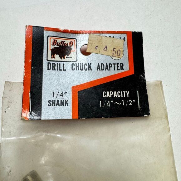 BuffalO Drill Chuck Adapter 1/4” to 1/2”  - 1/3” Shank - New - Picture 2 of 5